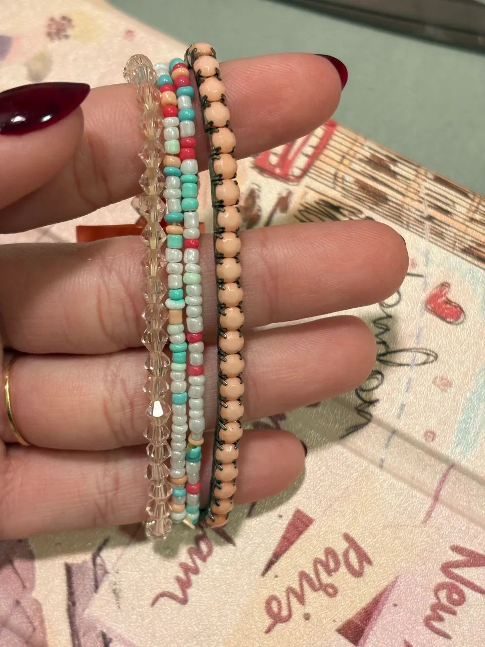 Kit de Pulseiras infantil de miçangas