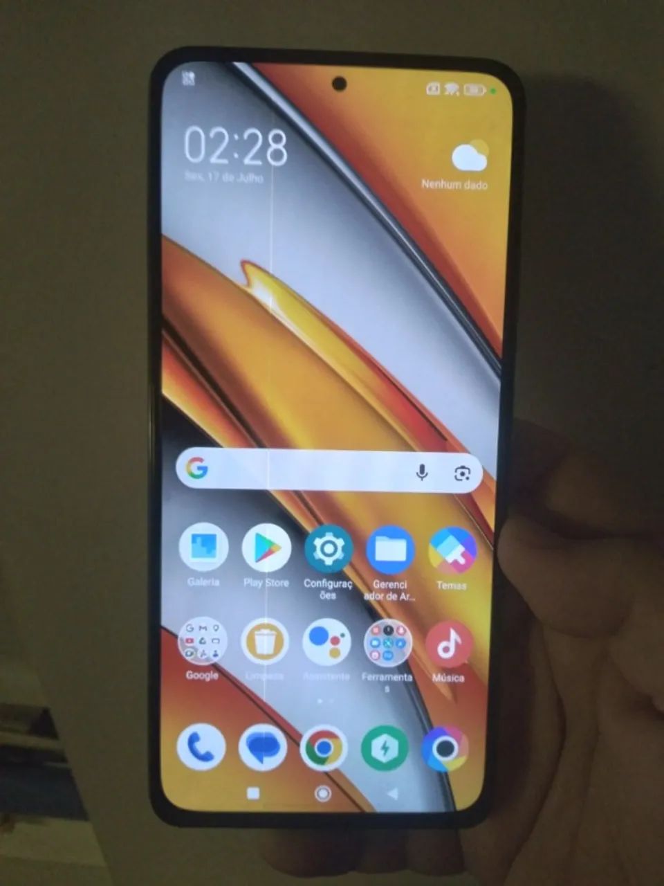 POCO F3 128 GB - Funcionando - Tela com linha e bateria para trocar