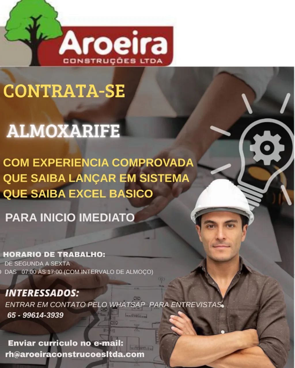 CONTRATAMOS  ALMOXARIFE