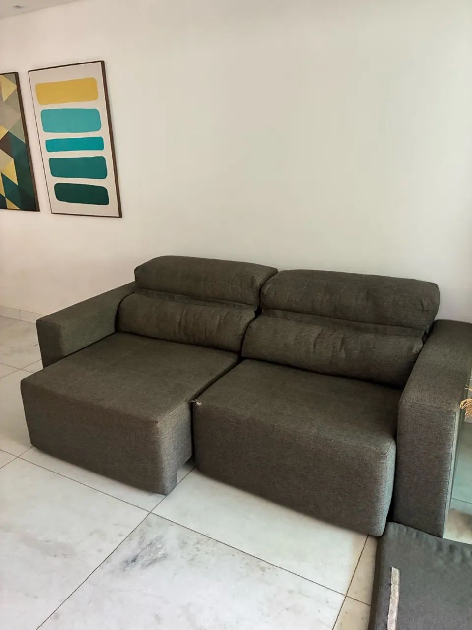 Sofá 2 lugares cinza