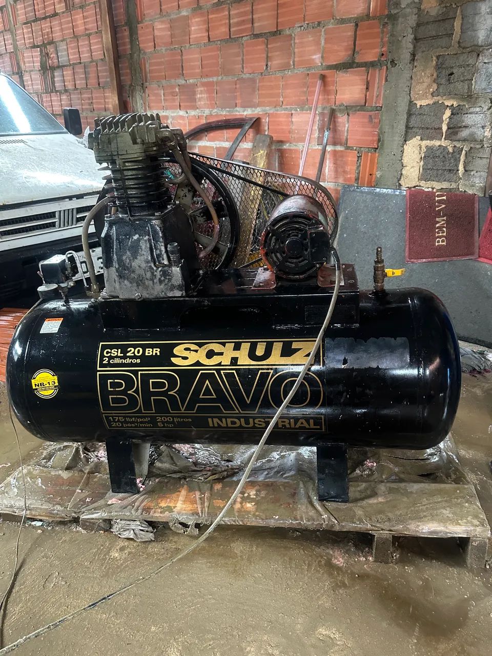 Compressor Schulz 200L Industrial 5HP Trifásico - Bravo CSL 20 BR - Foto 5