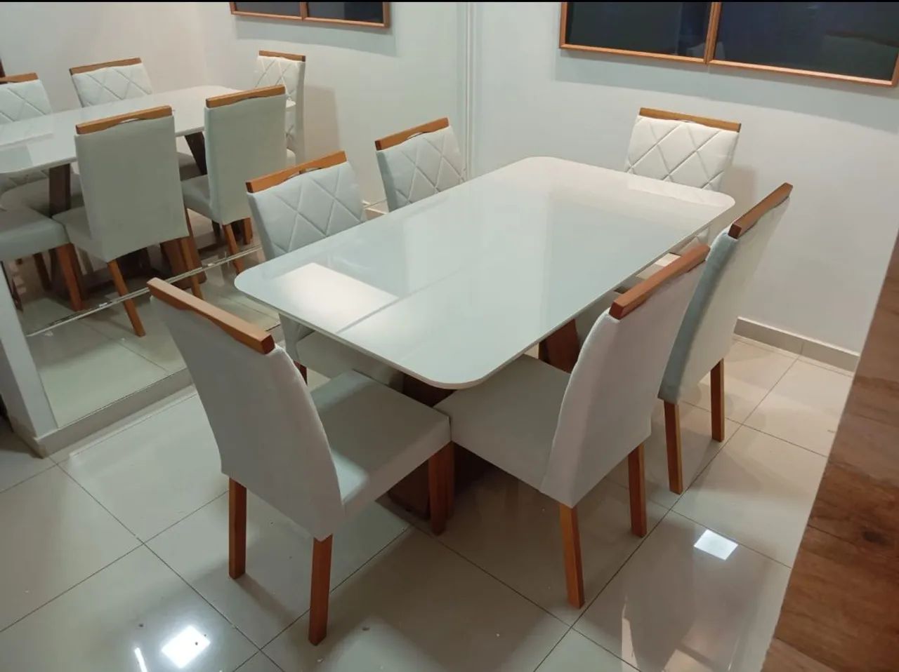 Mesa de jantar Brunna com 6 cadeiras  - Foto 2