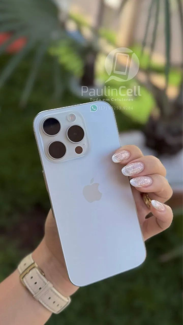 IPhone 15 pro 128gb branco completo  - Foto 5