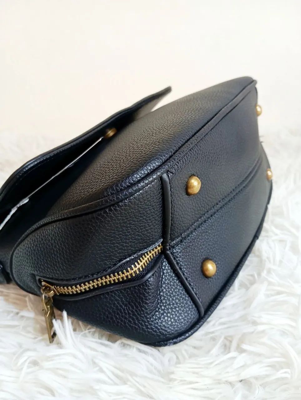 Bolsa Média Feminina com 07 Divisórias Nova Preta - Foto 4
