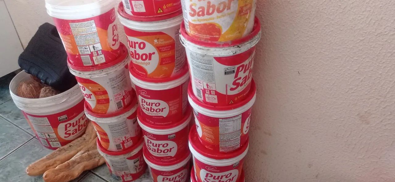 Balde margarina 3kg vazio