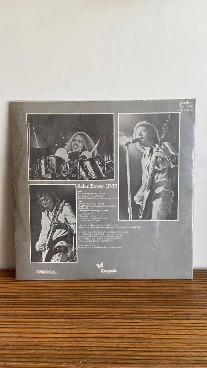 Robin Trower Live, Disco de vinil 1976 de colecionadores  - Foto 2