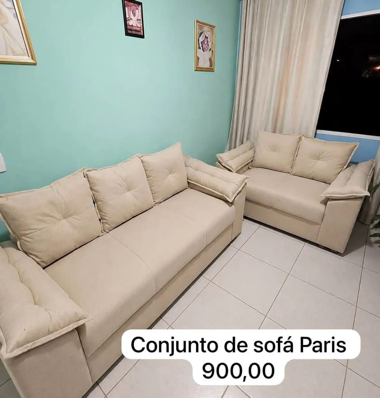 Conjunto sofá Paris 2 e 3 lugares 