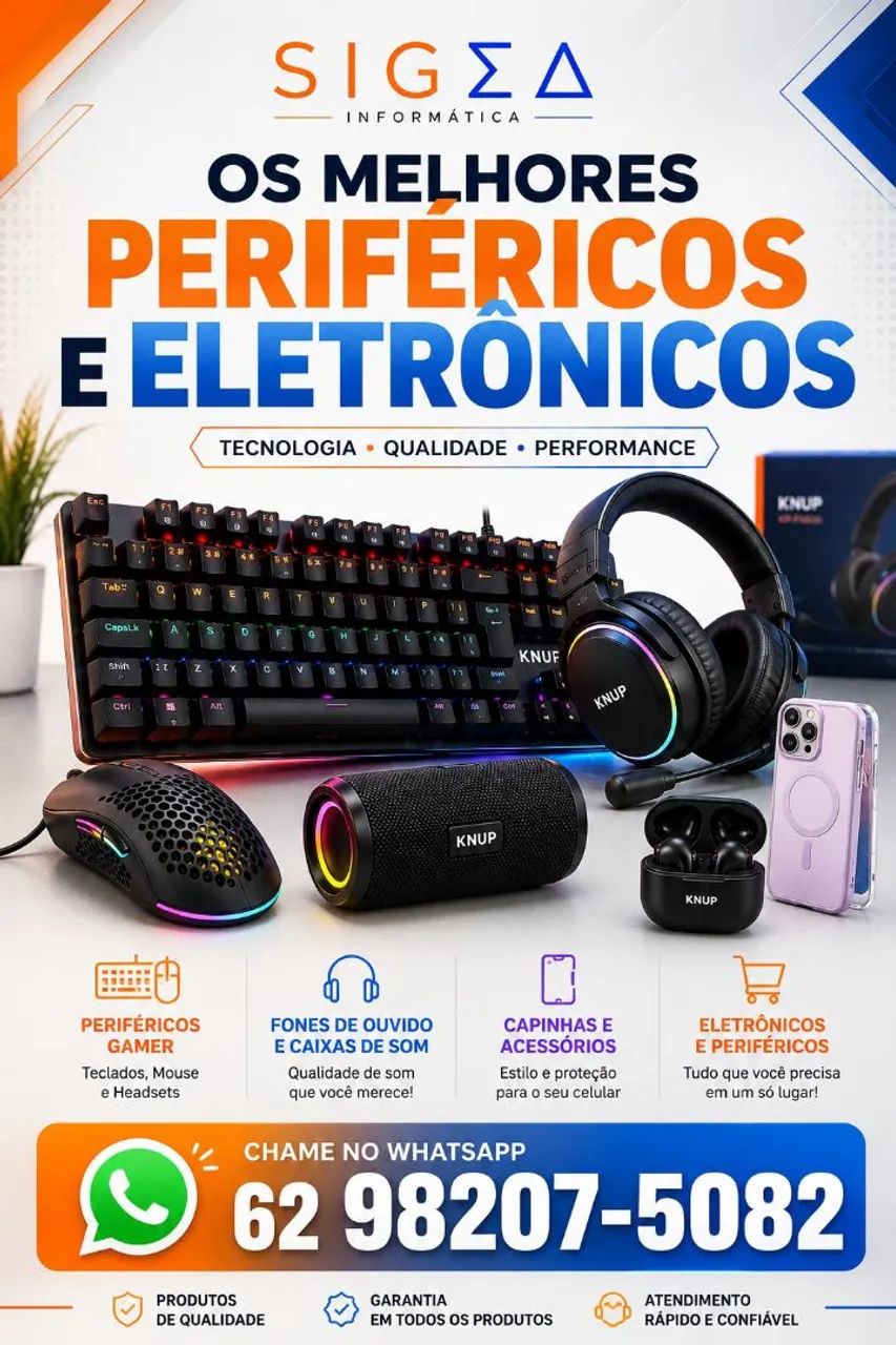 Venda de eletrônicos e periféricos e manutenção