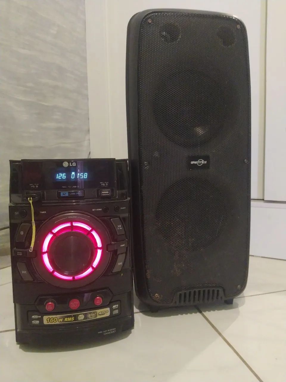 Aparelho de som mini system com bluetooth 