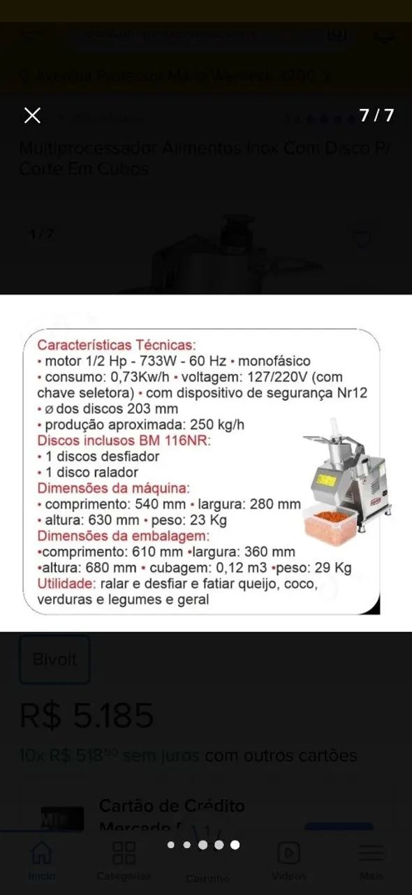 Multiprocessador Alimentos Inox Com Disco P/ Corte Em Cubos - Foto 2