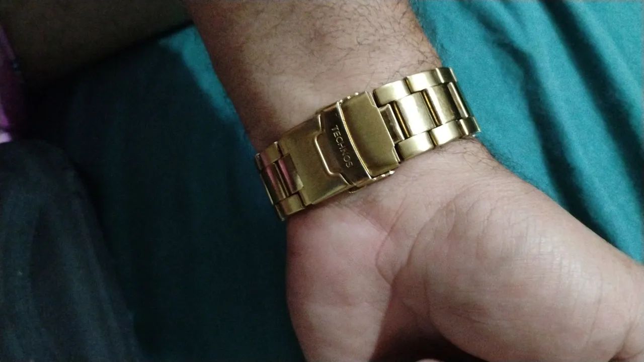 Relógio dourado masculino technos grandtech 6P57AA/4P - Foto 2