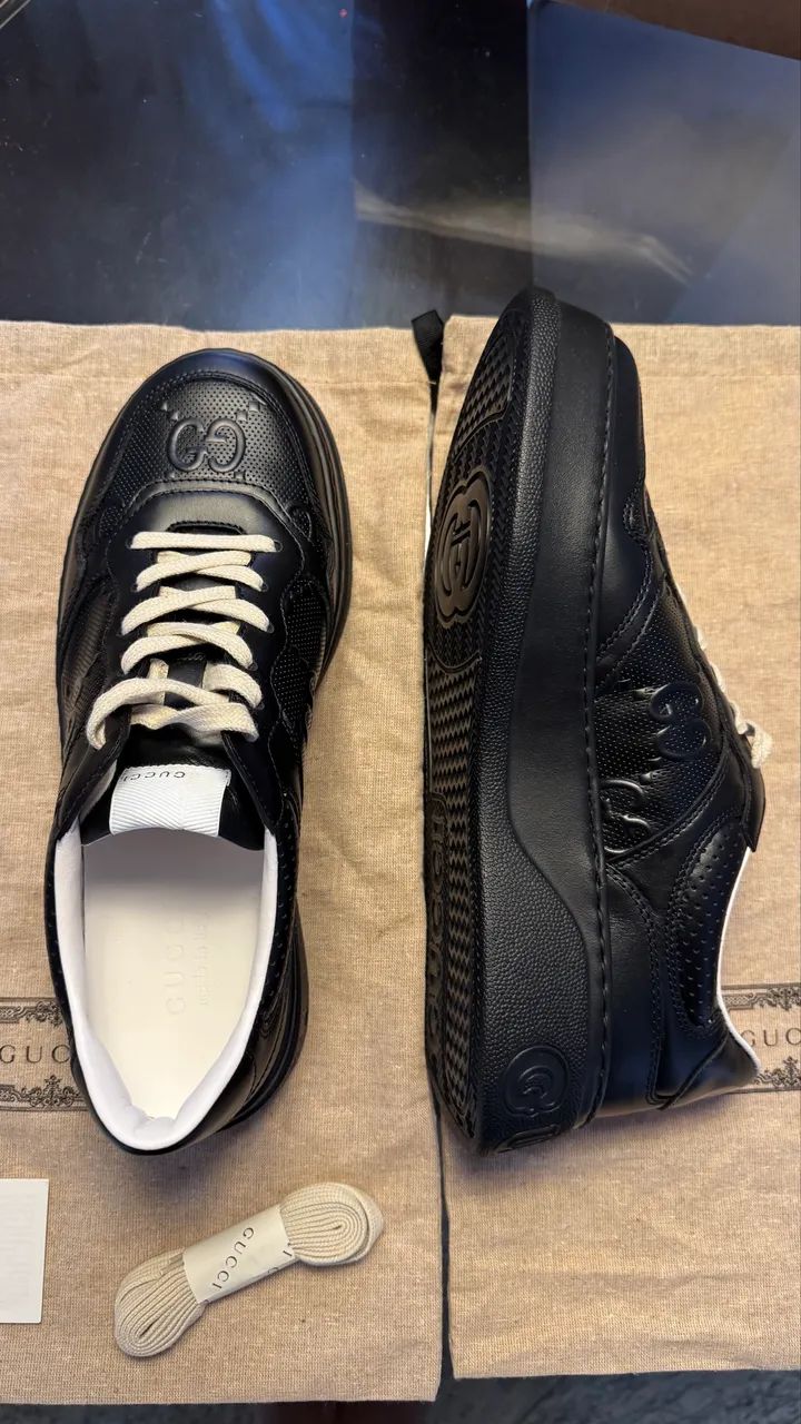 Tenis gucci gg embossed sneaker original 42 - Foto 4