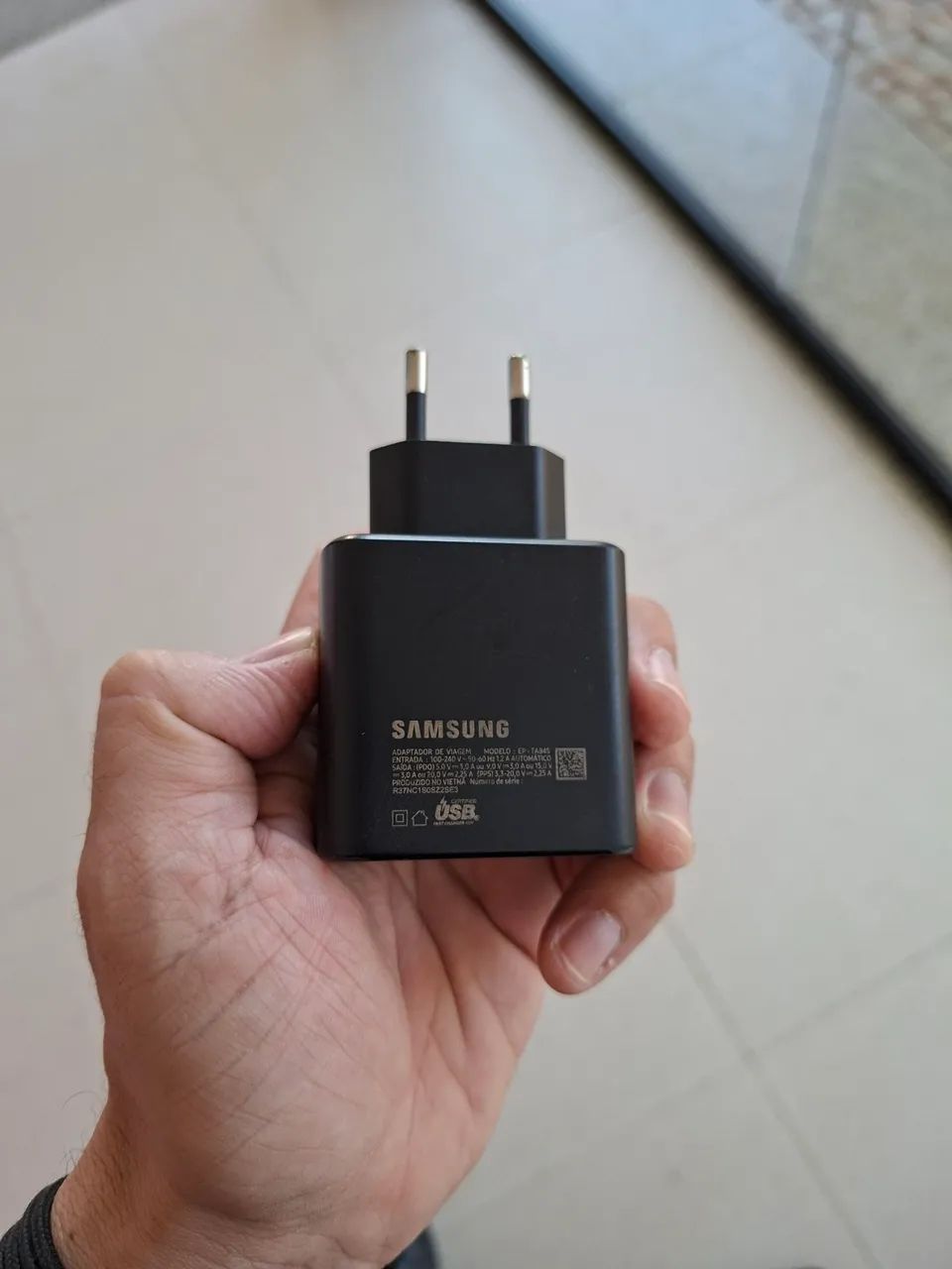 Carregador Samsung de 45w (SÓ A FONTE )