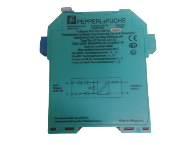 Módulo De Alimentação Pepperl Fuchs Kfdo-cs-ex1.52