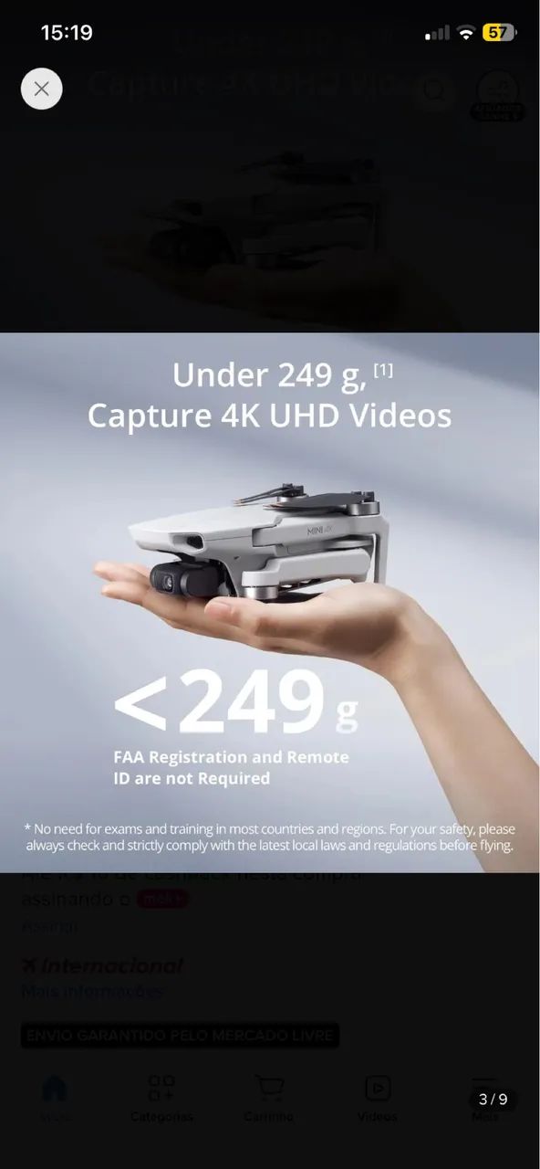 Drone DJI mini 4k - Foto 5
