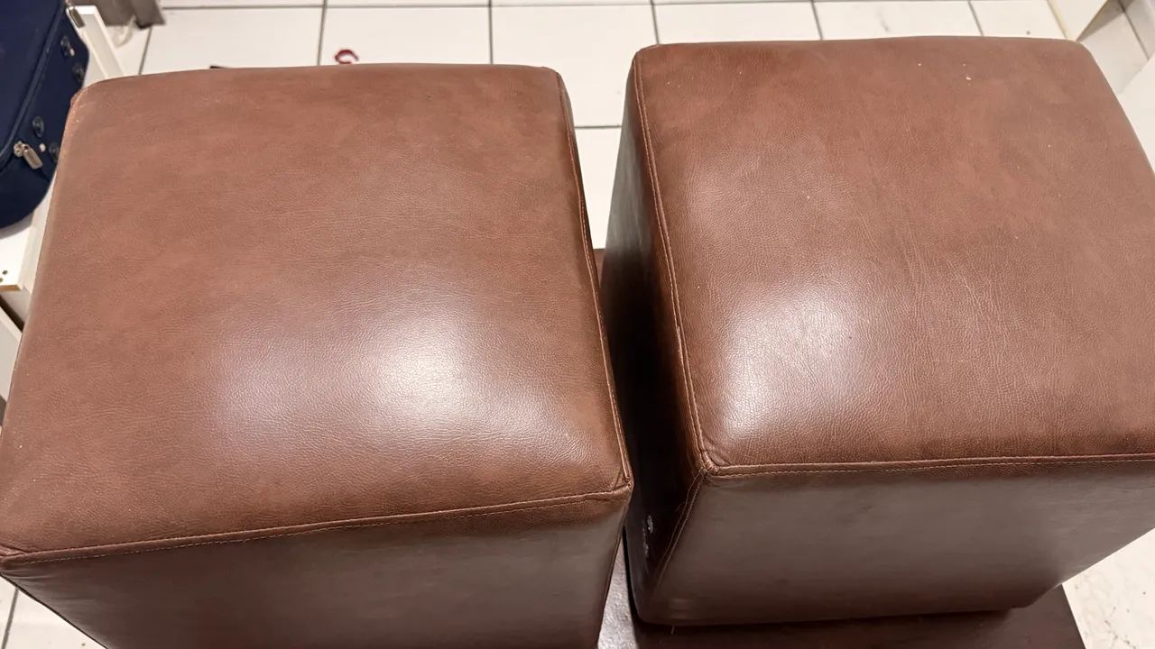 Puf quadrado marrom - Foto 2