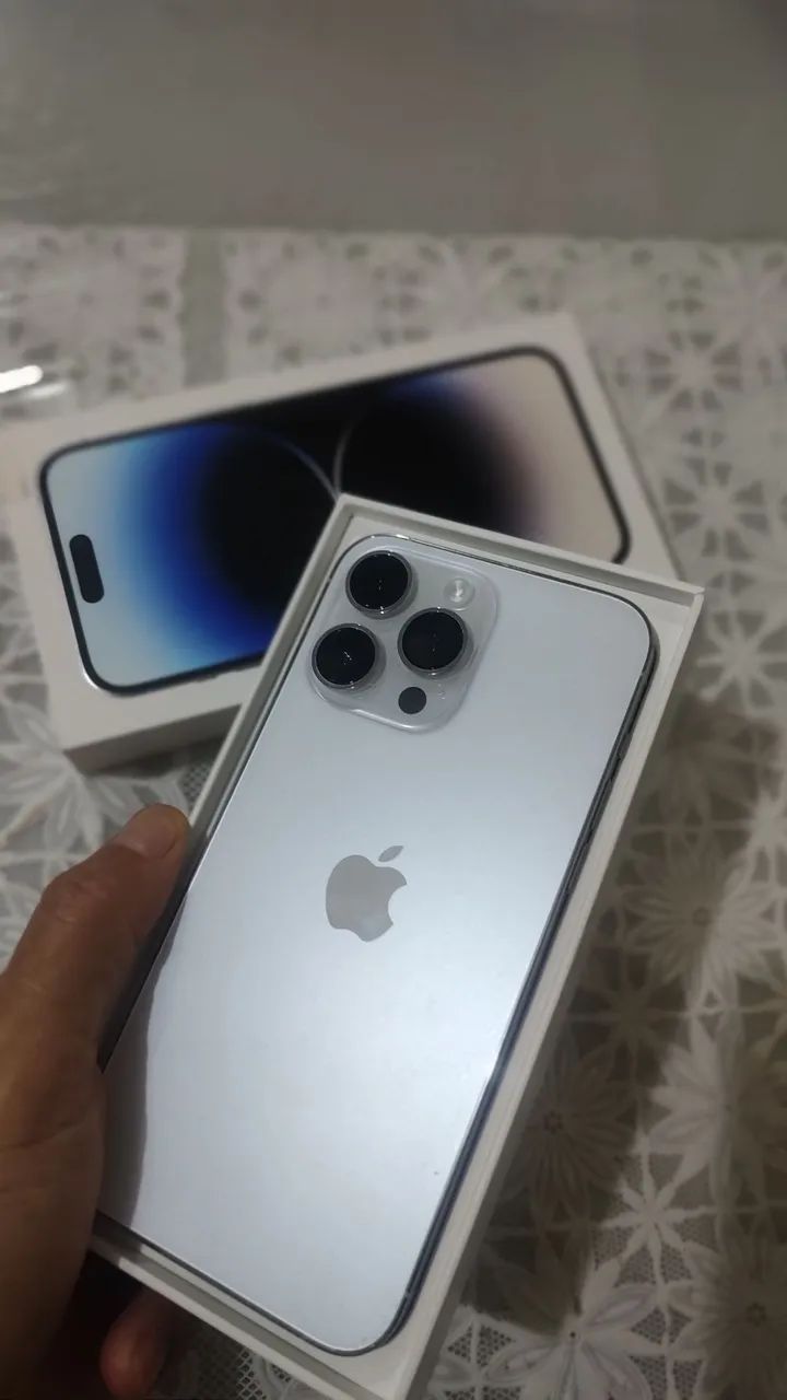 iPhone 14 Pro Max Prateado 100% original - Foto 2