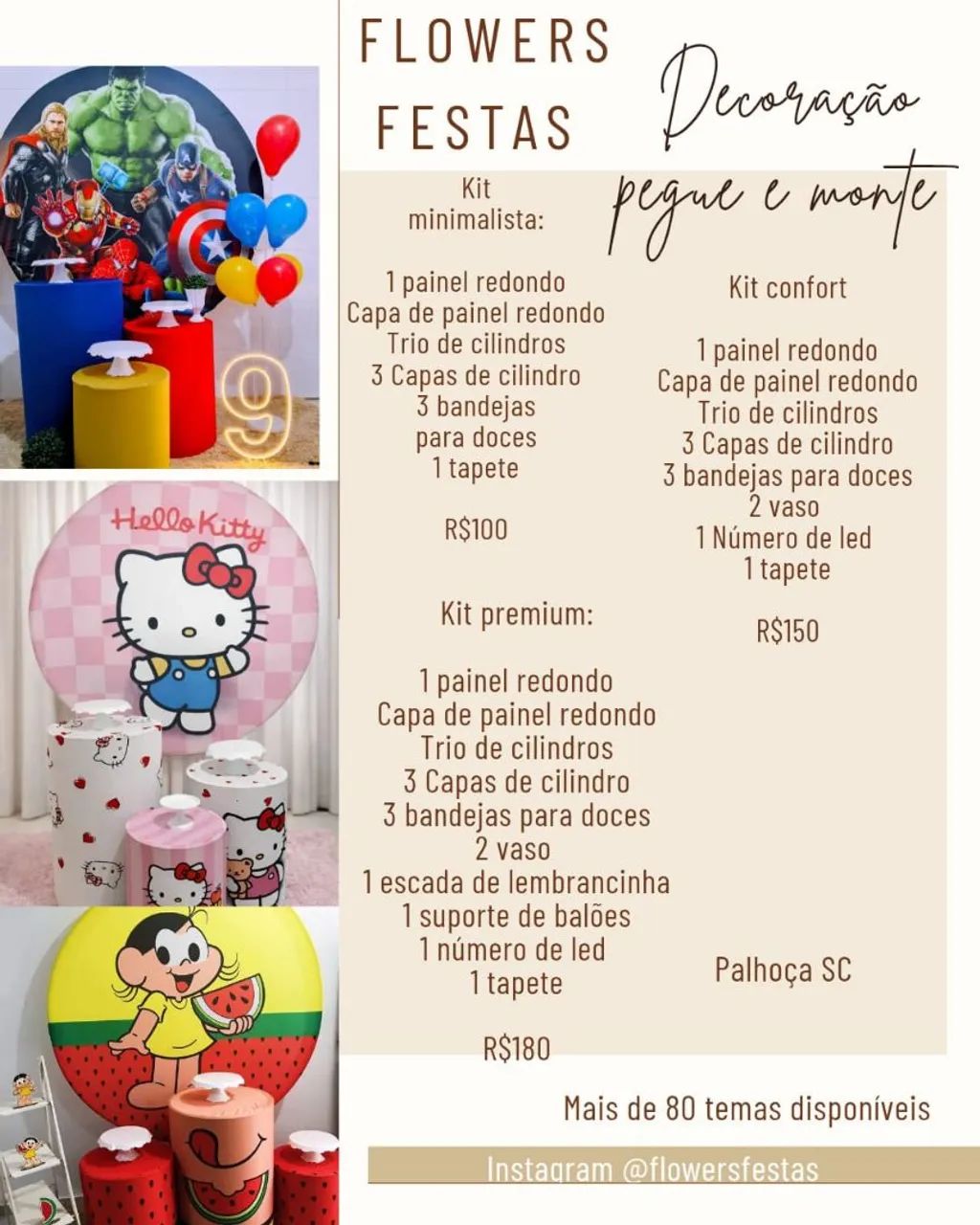 Flowers festas decoração pegue e monte - Foto 2