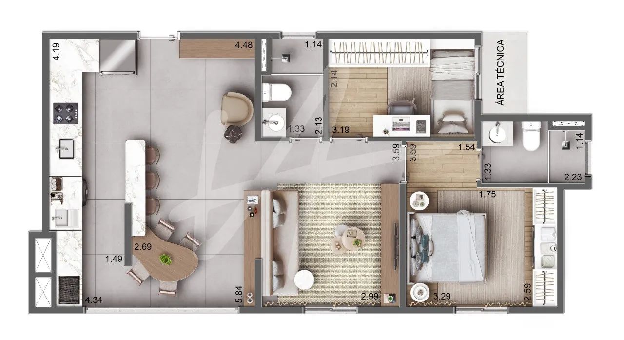 Apartamento de 67 m² com Suíte no Eco Vila Pinheiros - Foto 2