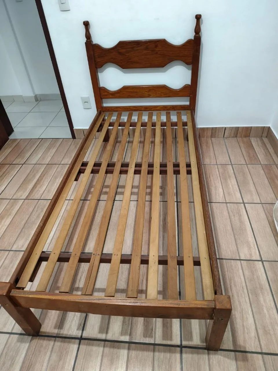 Cama Solteiro Madeira Maciça - Foto 5