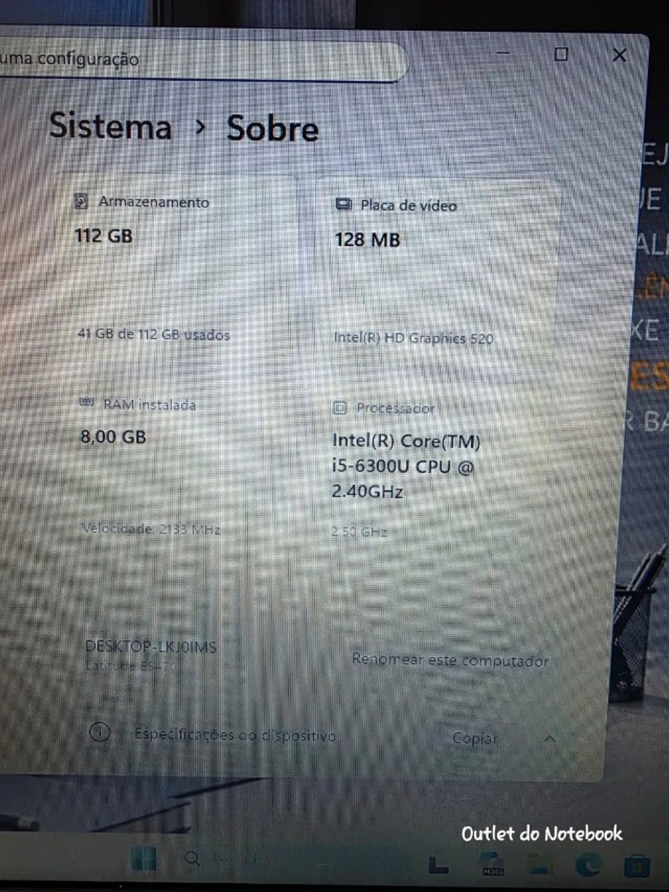 Notebook Dell Latitude 5470 Ideal pra estudos e dia a dia Core i5 8GB SSD - Foto 2