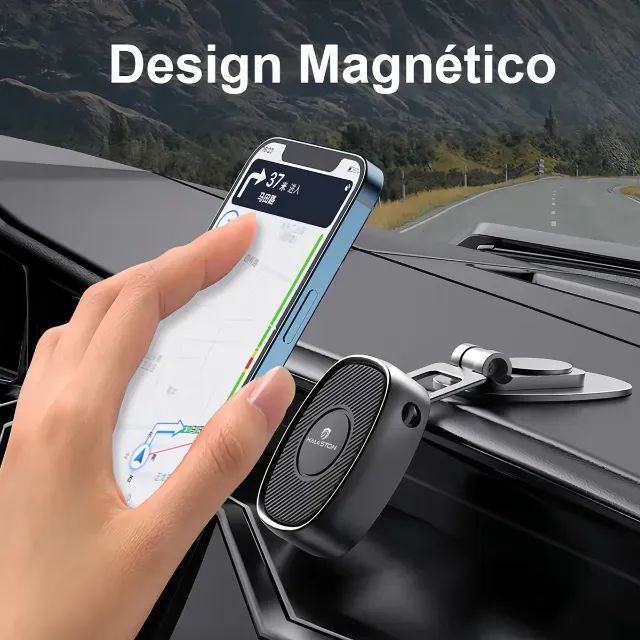 Suporte De Celular Magnético Para Carro (RECEBA EM CASA) - Foto 2