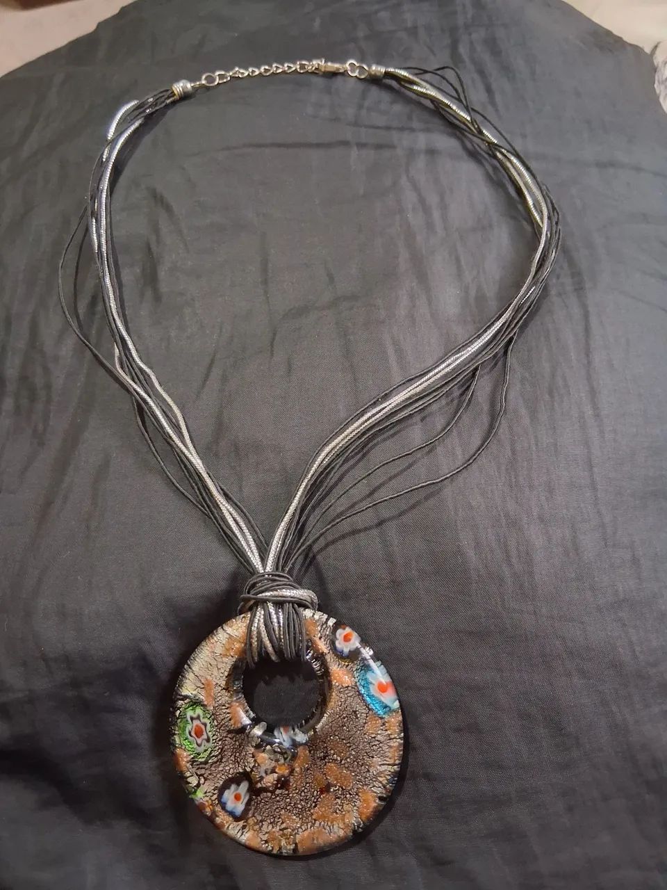 Vendo lindo colar antigo com pingente de murano italiano  - Foto 5