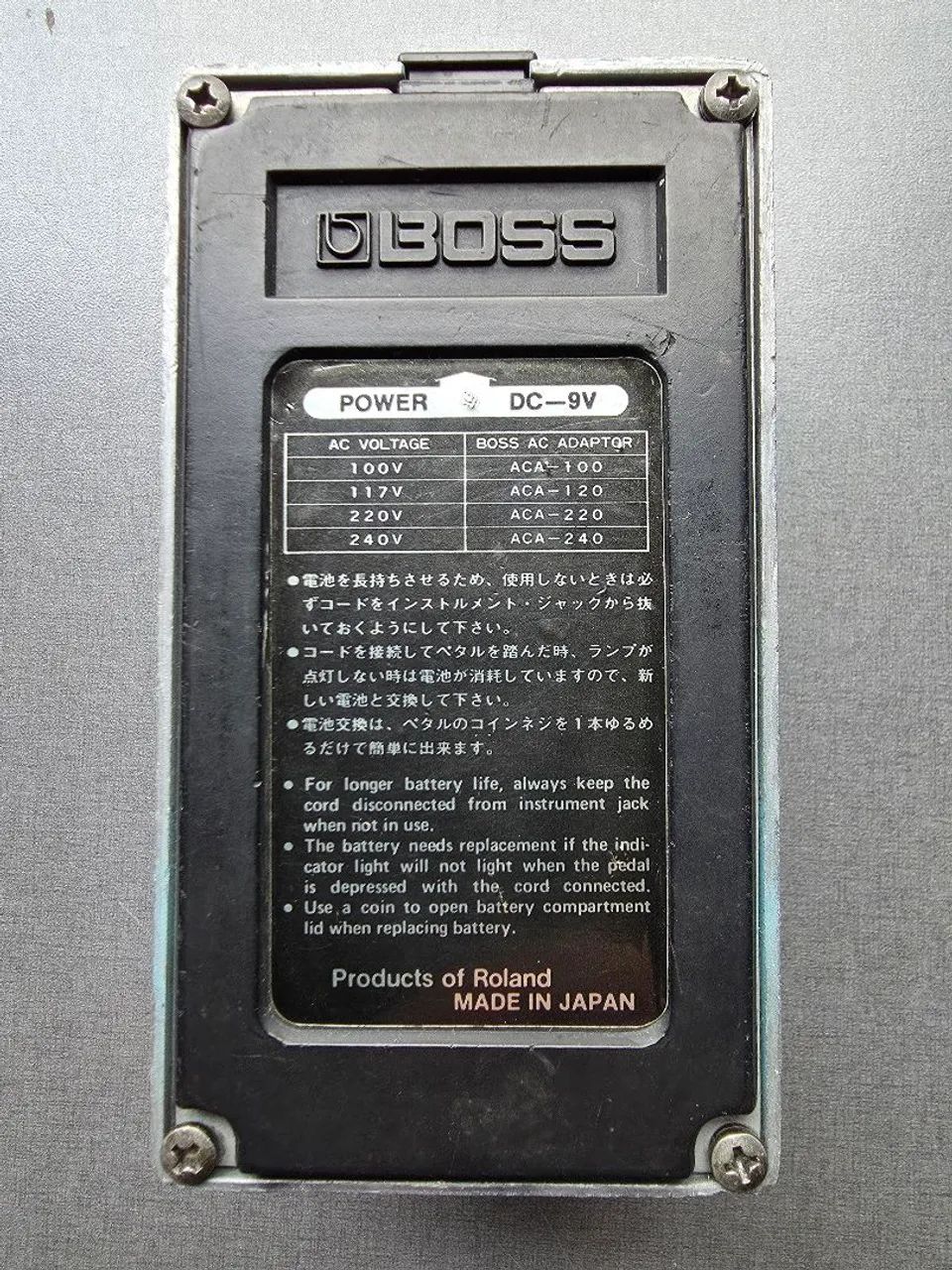 Boss Ce-2 (made In Japan) Vintage Silver Screw - Instrumentos