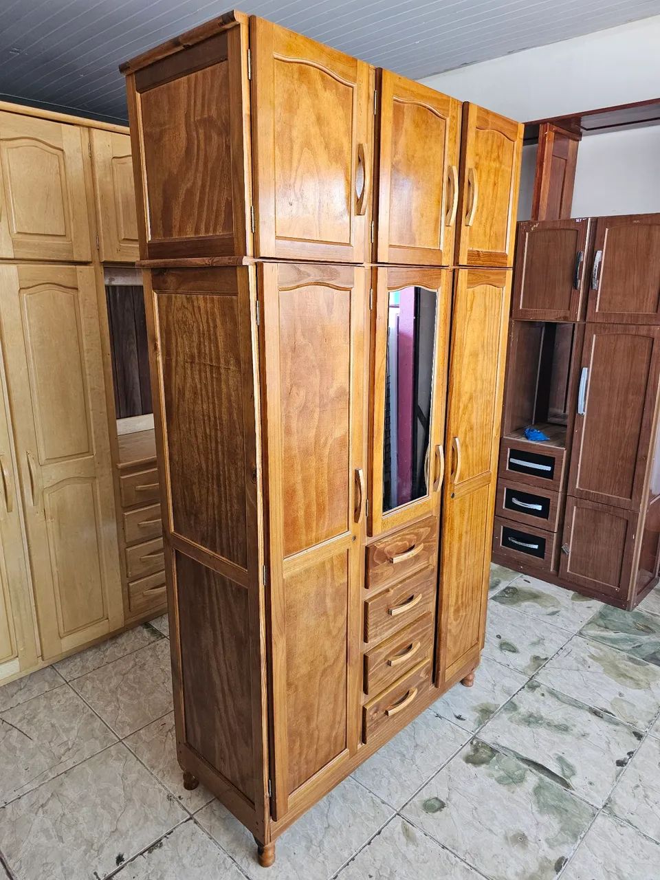 Guarda roupa de pinho usado  - Foto 4