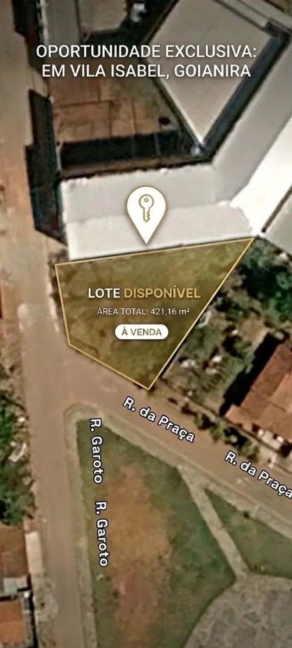 Oportunidade: Terreno de 421,16 m²  -  Vila Isabel, Goianira