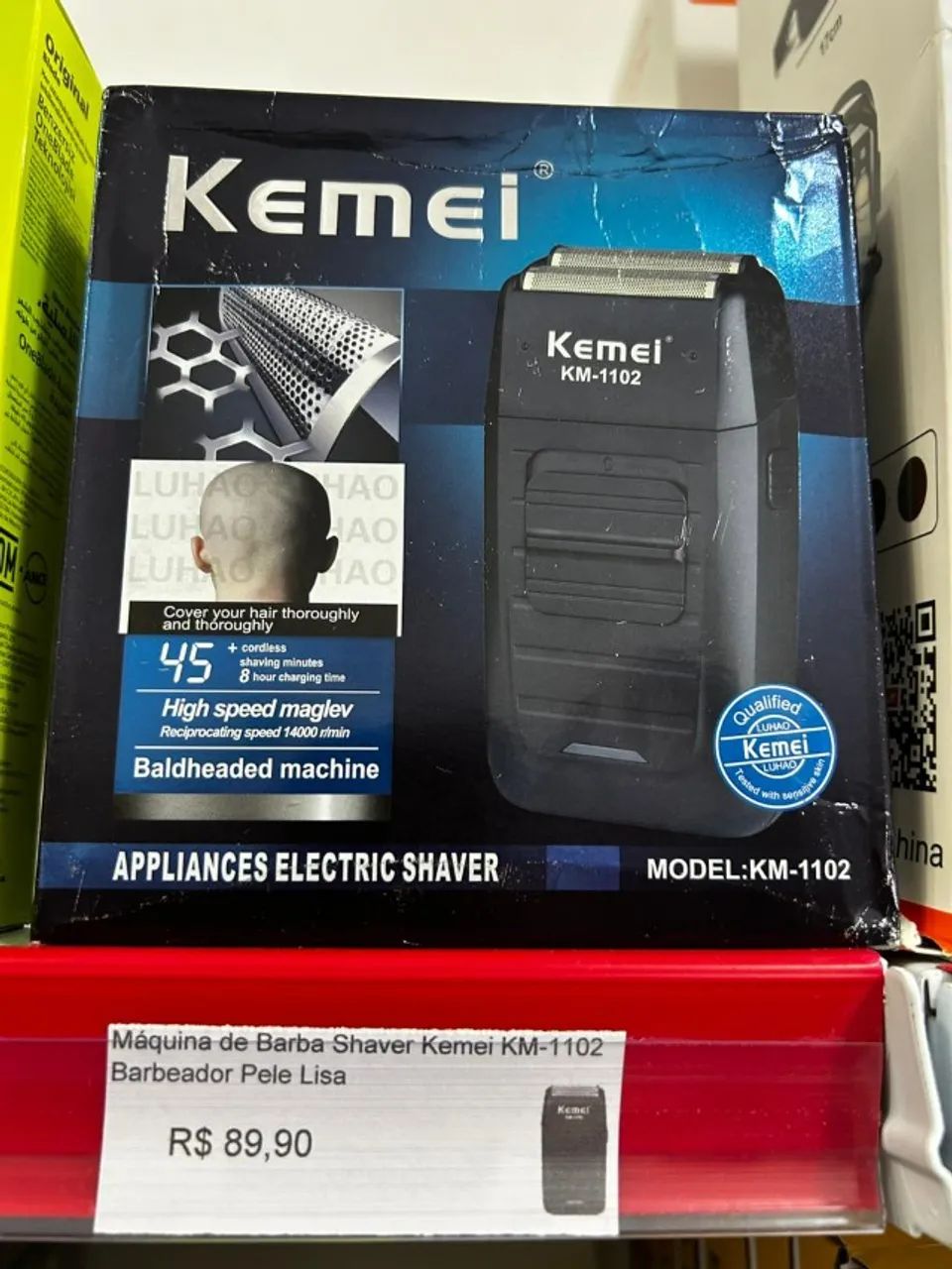 Máquina de Barba Shaver Kemei