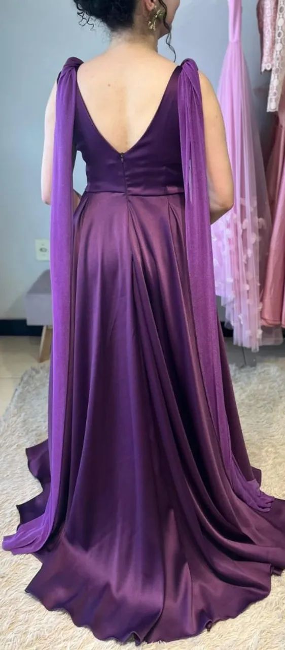 Vestido roxo festa