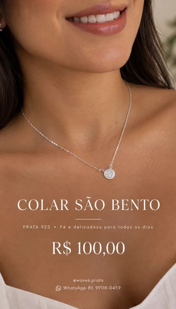 Colar São Bento Prata 925