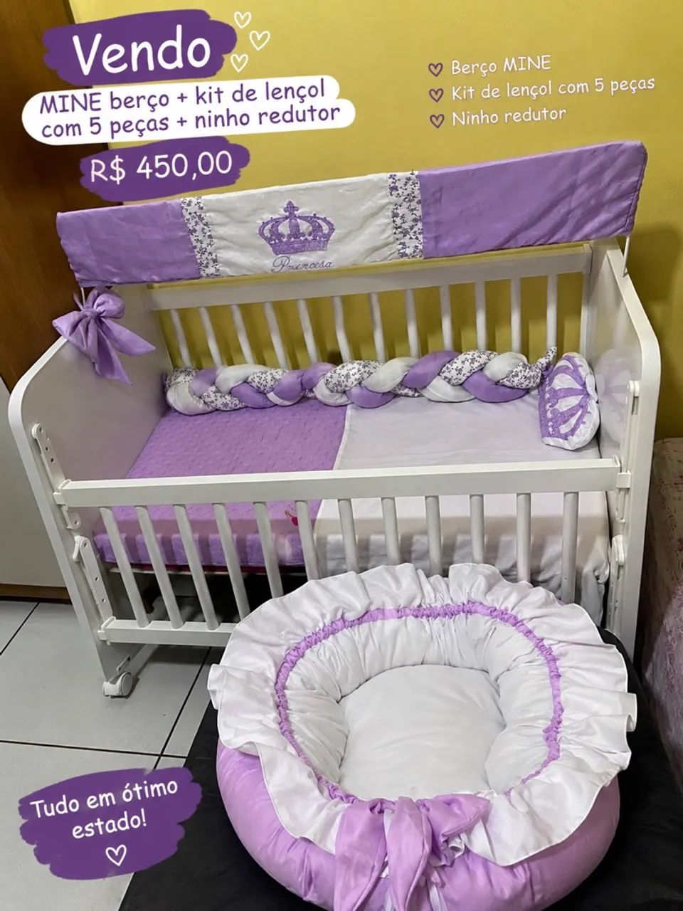 berço seminovo 