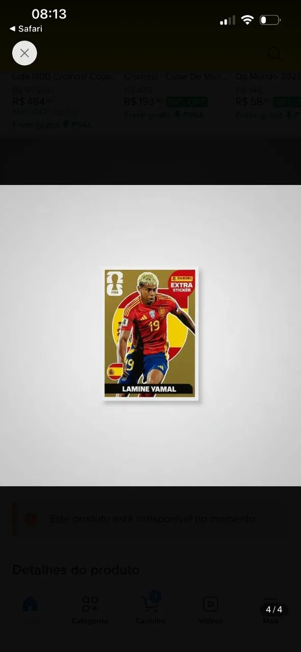 Extra sticker Lamine Yamal dourada - Foto 3