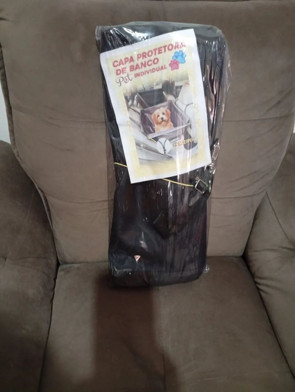 Cesto impermeável para pets, porte médio a grandes ,novo, com zíper ,para banco traseiro  - Foto 2
