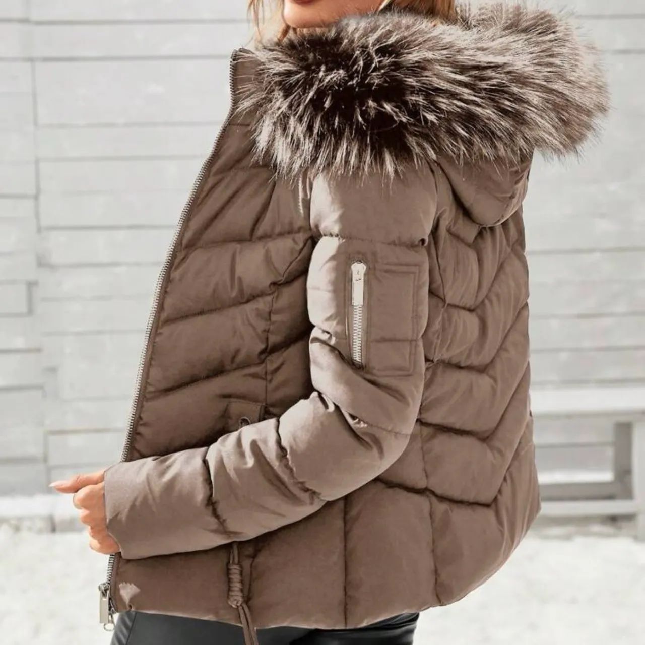 Jaqueta Puffer Caqui P - Foto 2