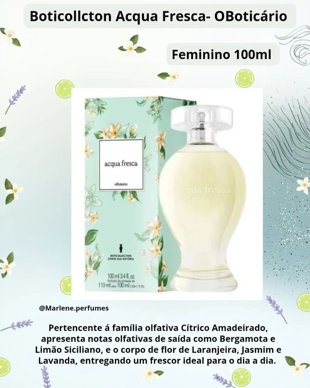Boticollcton Acqua fresca Colônia ,100ml 