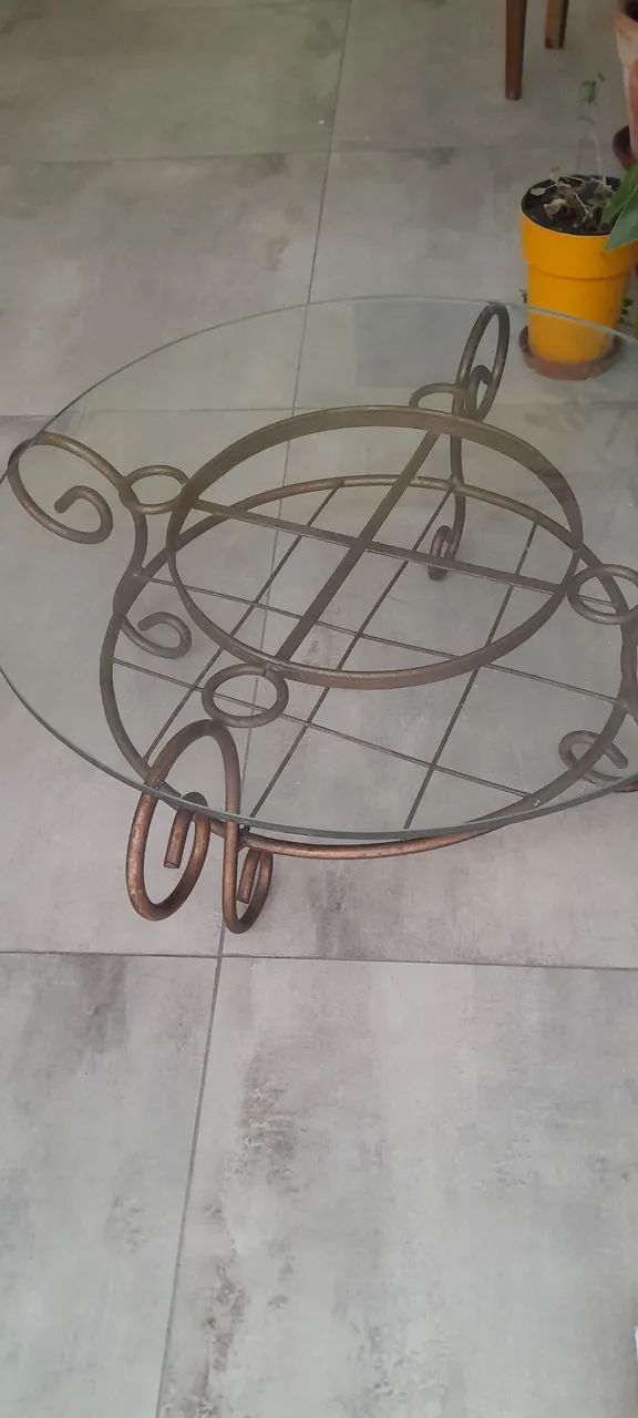 ELEGANTE mesa de centro em ferro