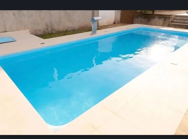 Piscina de Fibra 6 Metros grande instalada com KIT de Hidromassagem  - Foto 3