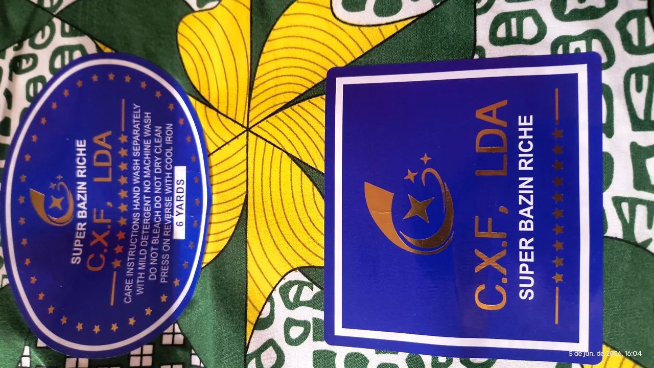 Tecido super bazin riche marca C.X.F lda - Foto 4