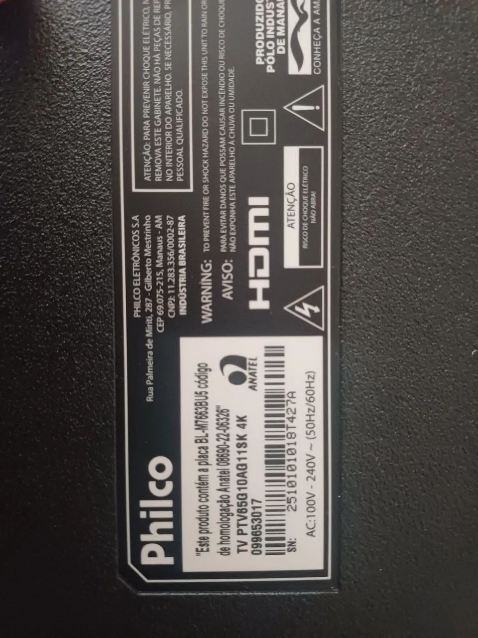 TV 65 polegadas Philips com tela trincada - Foto 4