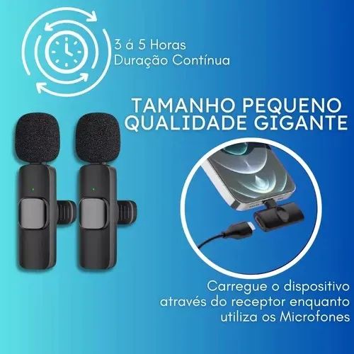 Microfone de lapela - 2 unidades (entregamos)