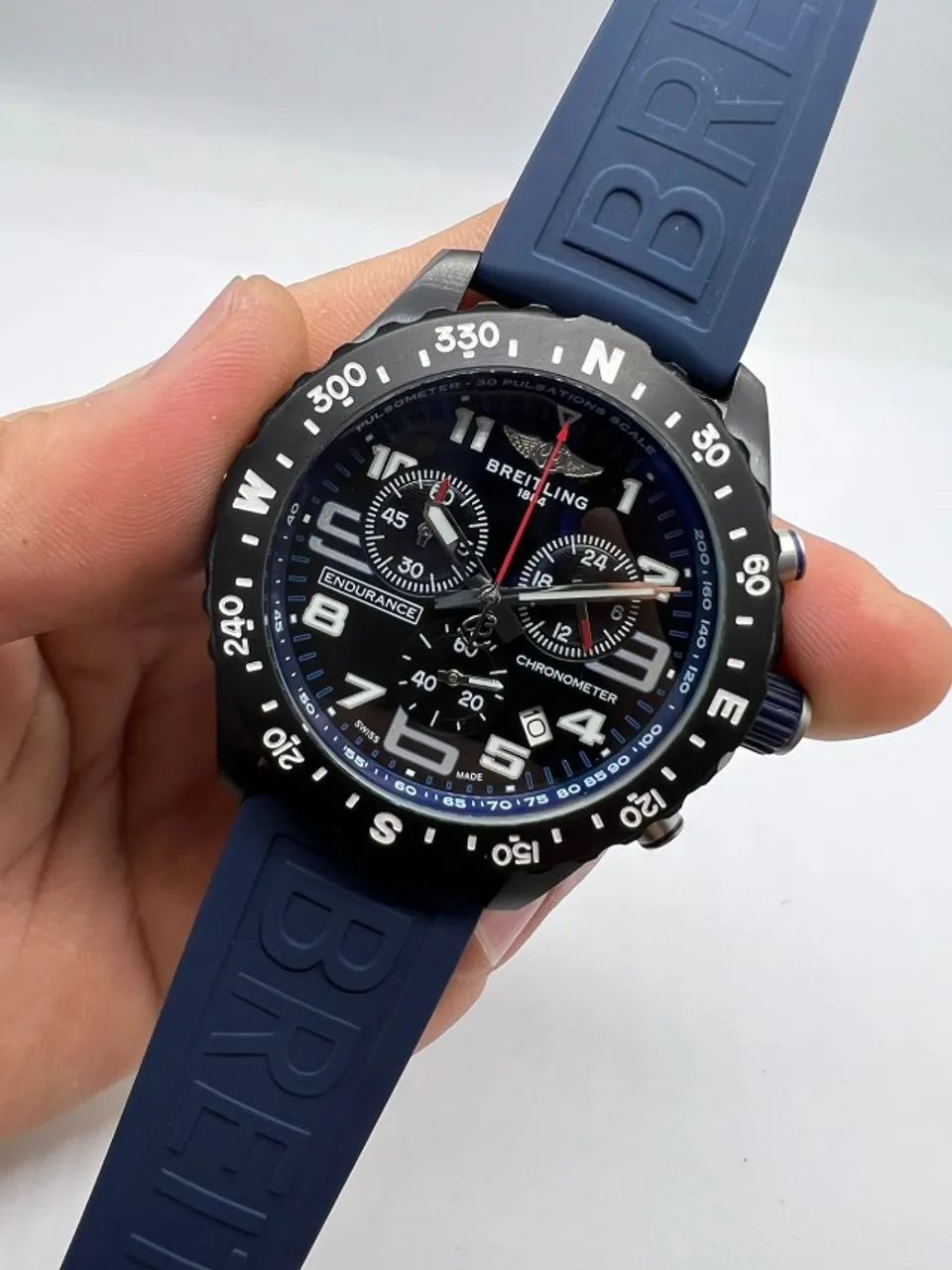 Relógio Breitling Endurance Pro 44 Azul Linha Premium AAA+ 