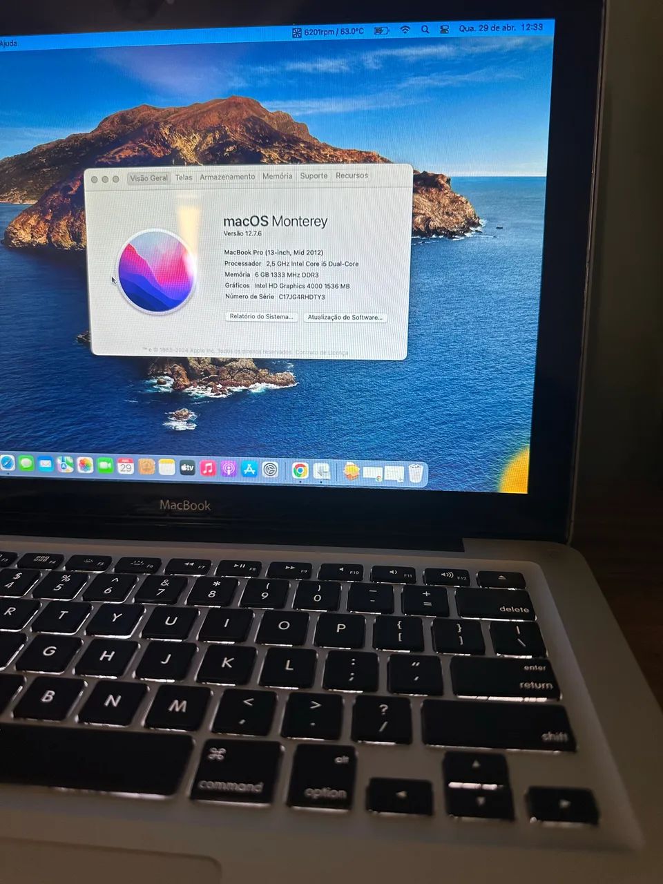 MacBook Pro 2012年 i5 RAM16GB SSD500GB Macbook Pro 2012 - 16gb Ram Core I5 Ssd 500gb - Usado