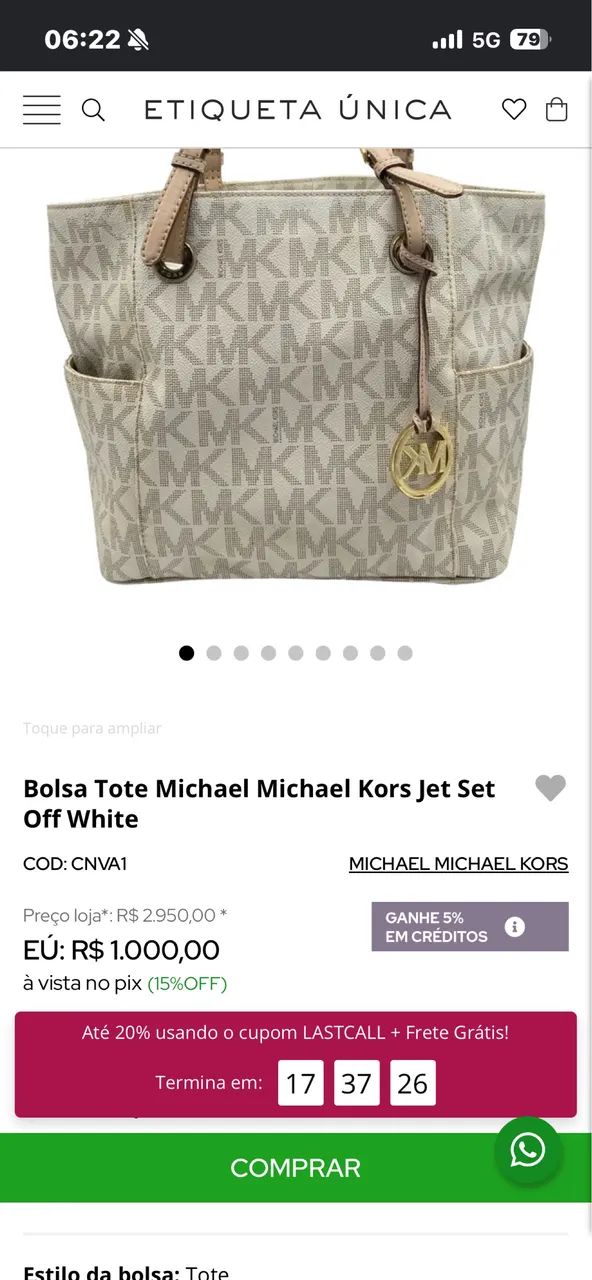 BOLSA MICHAEL KORS ORIGINAL | USADA APENAS 2X - Foto 5