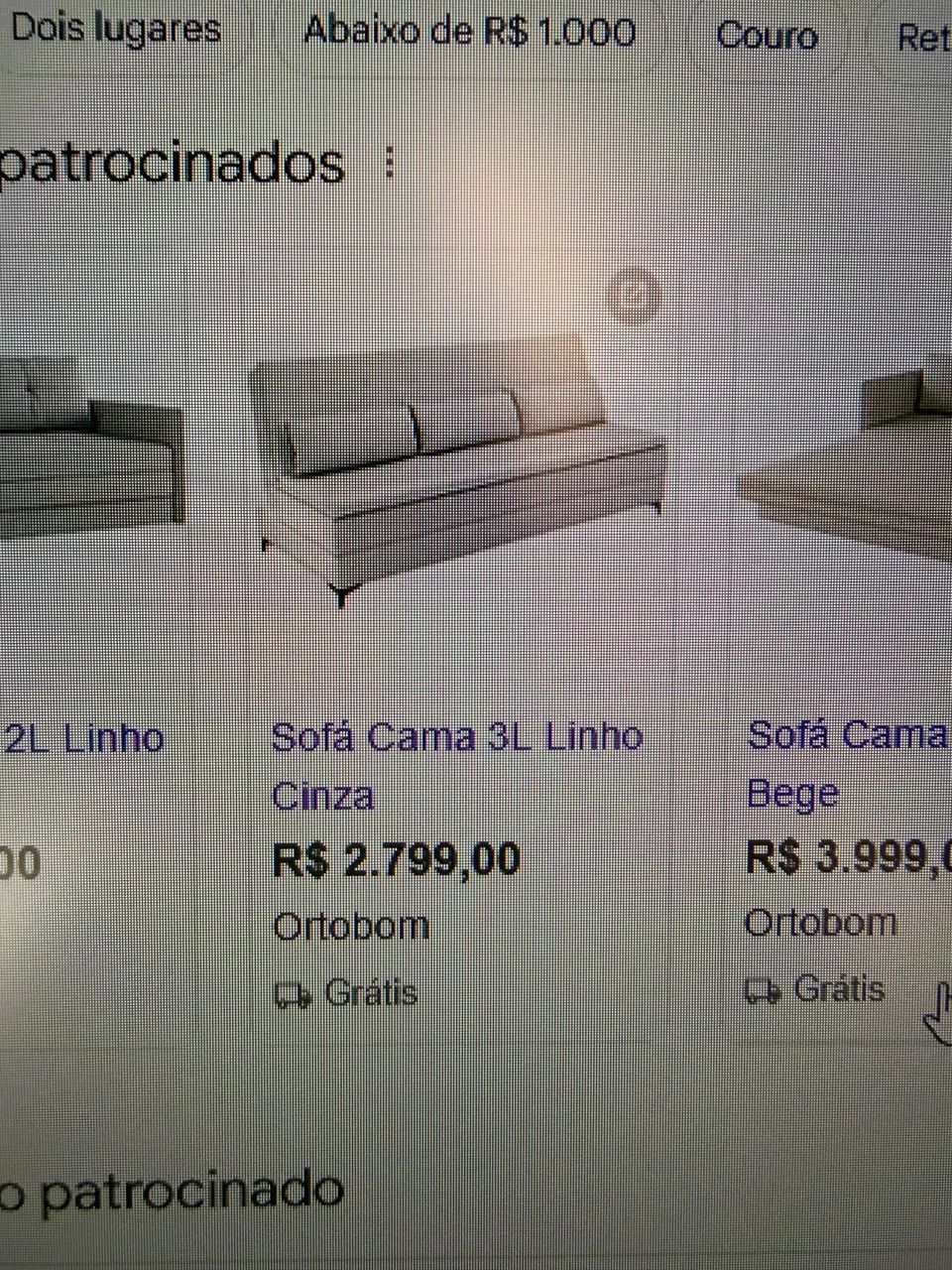 SOFÁ CAMA ORTOBOM moderno e multifuncional, ideal para apartamentos e ambientes compactos - Foto 4