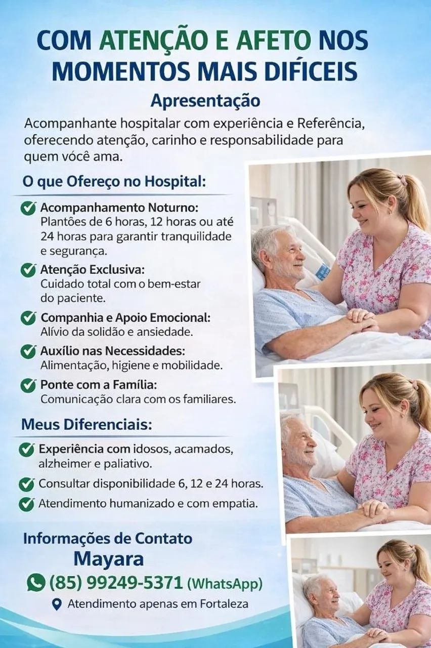 Cuidadora/acompanhante Hospitalar 