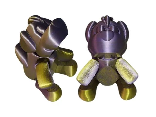Suporte De Mesa Para Celular Smartphone - Cachorro Articulado 3D Bicolor - Foto 2