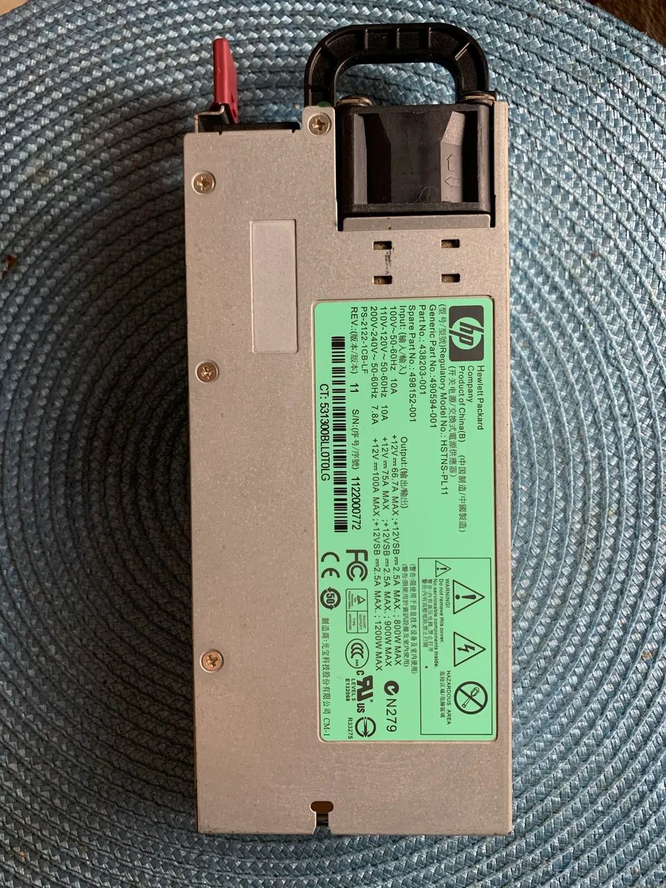 Fonte HP para servidor 1200w